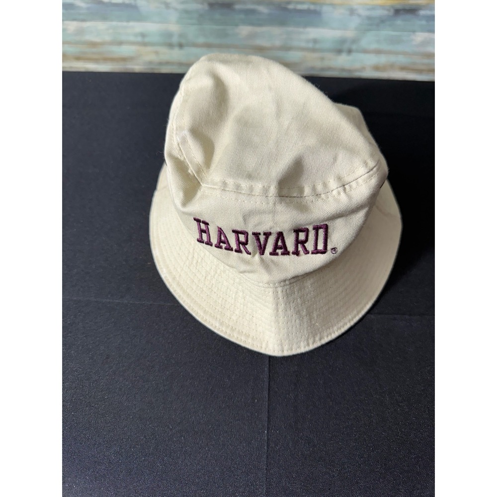 University Square Harvard Bucket Hat Medium Beige Excellent Collegiate USA Made